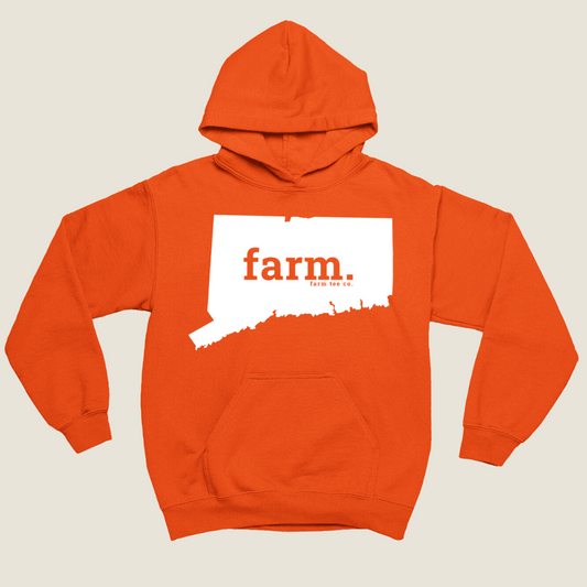 Connecticut FARM Safety Orange Hoodie