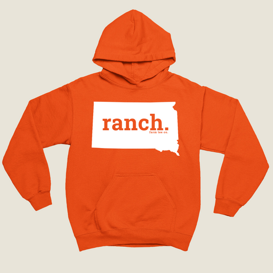 South Dakota  RANCH Safety Orange Hoodie