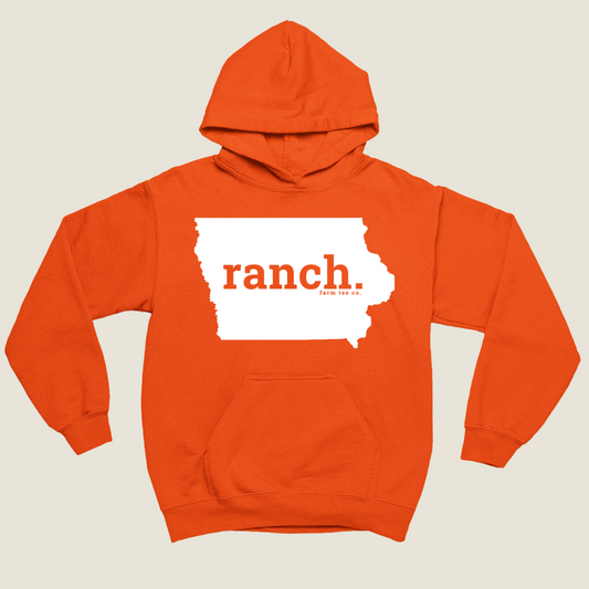 Iowa RANCH Safety Orange Hoodie