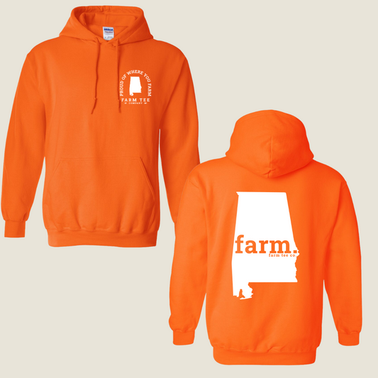 Alabama FARM Safety Orange Casual Hoodie