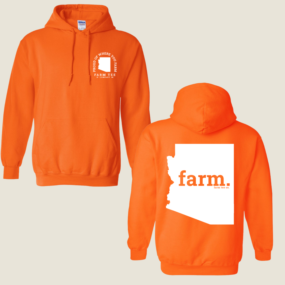 Arizona FARM Safety Orange Casual Hoodie