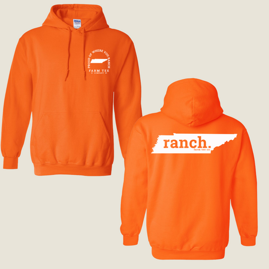 Tennessee RANCH Safety Orange Casual Hoodie