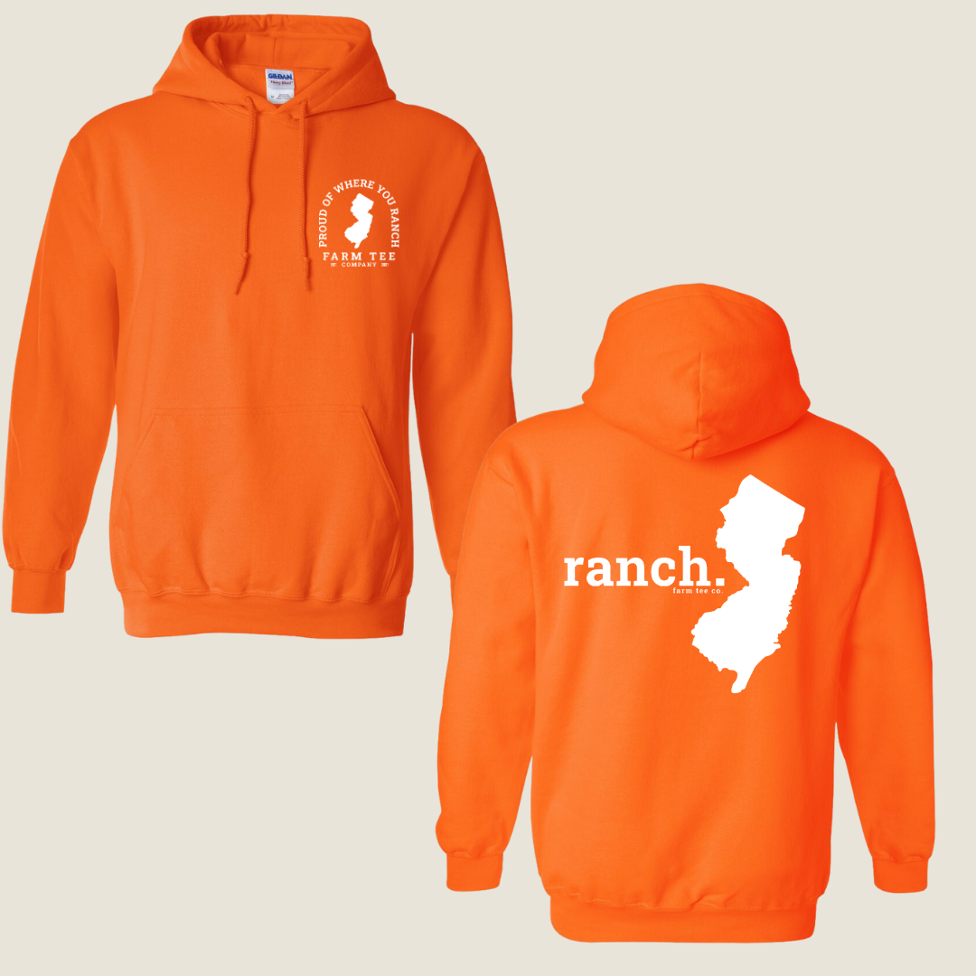New Jersey RANCH Safety Orange Casual Hoodie