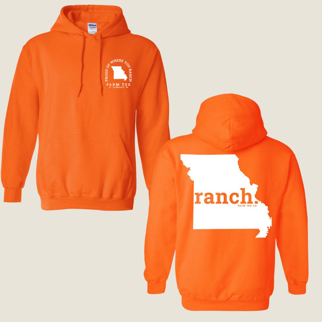 Missouri RANCH Safety Orange Casual Hoodie