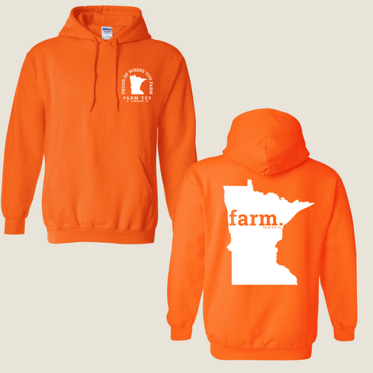 Minnesota FARM Safety Orange Casual Hoodie