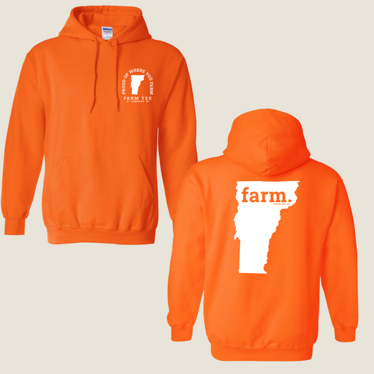 Vermont FARM Safety Orange Casual Hoodie