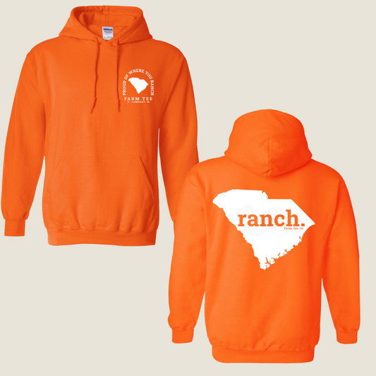 South Carolina RANCH Safety Orange Casual Hoodie
