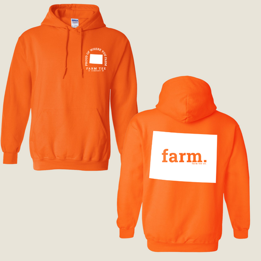 Colorado FARM Safety Orange Casual Hoodie