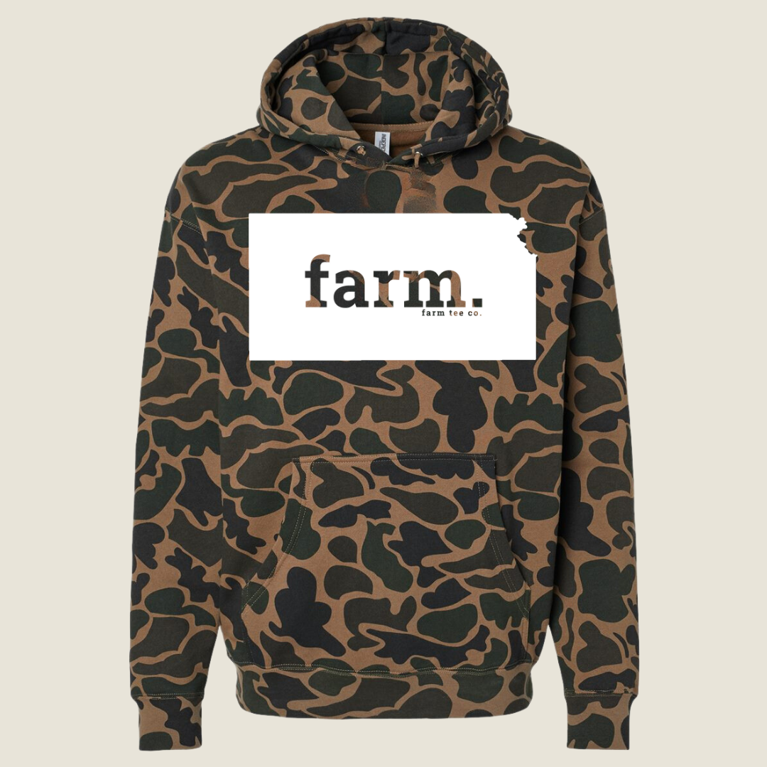 Kansas FARM Camo Hoodie