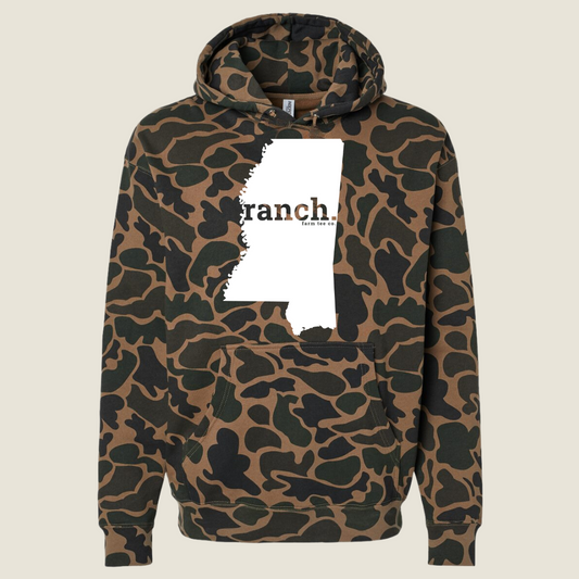 Mississippi RANCH Camo Hoodie