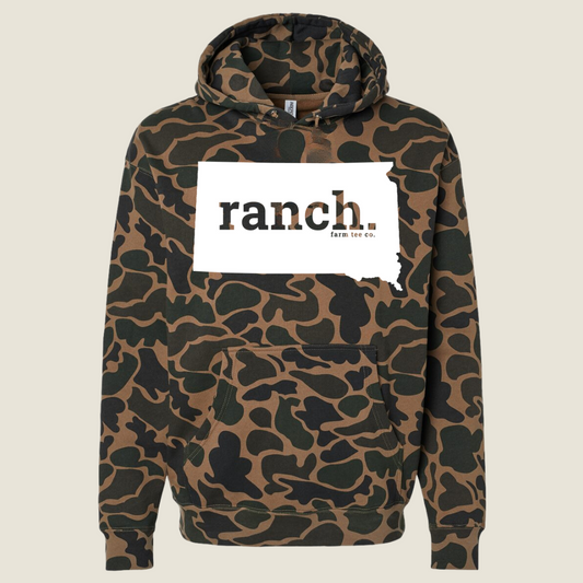 South Dakota RANCH Camo Hoodie