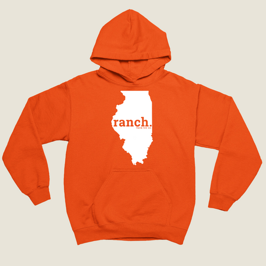 Illinois RANCH Safety Orange Hoodie