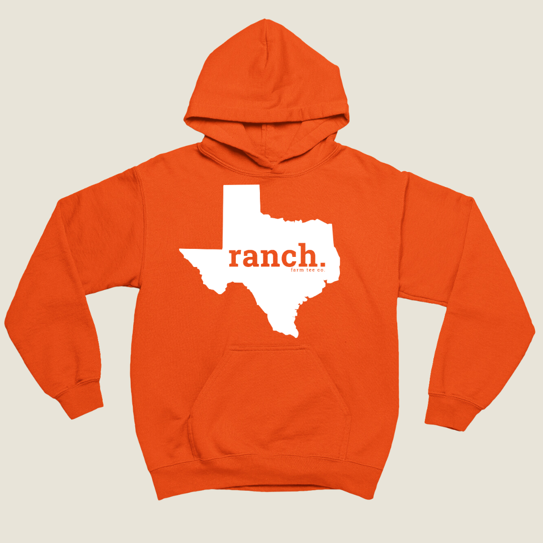 Texas RANCH Safety Orange Hoodie