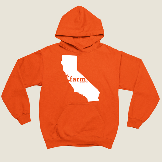 California FARM Safety Orange Hoodie