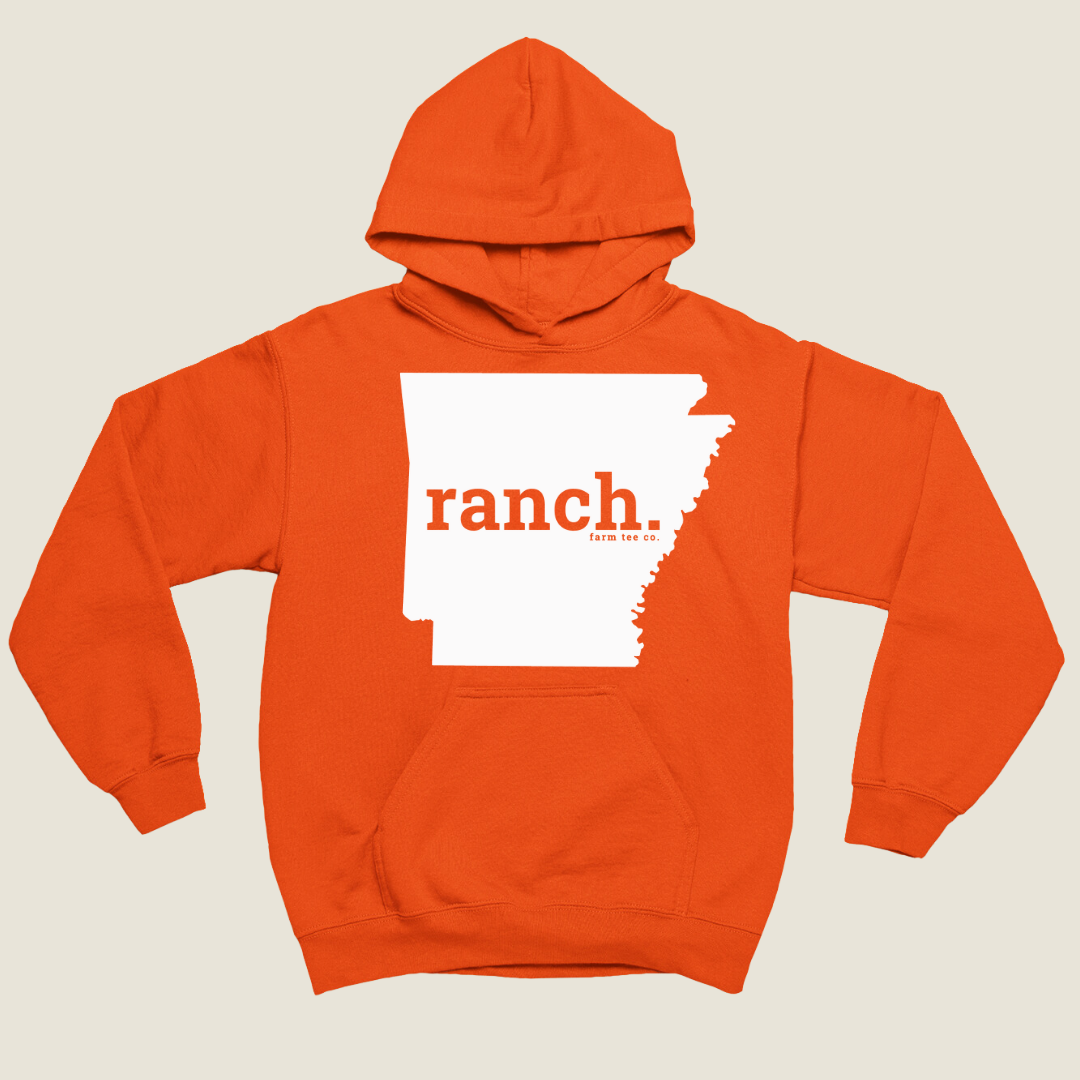 Arkansas RANCH Safety Orange Hoodie