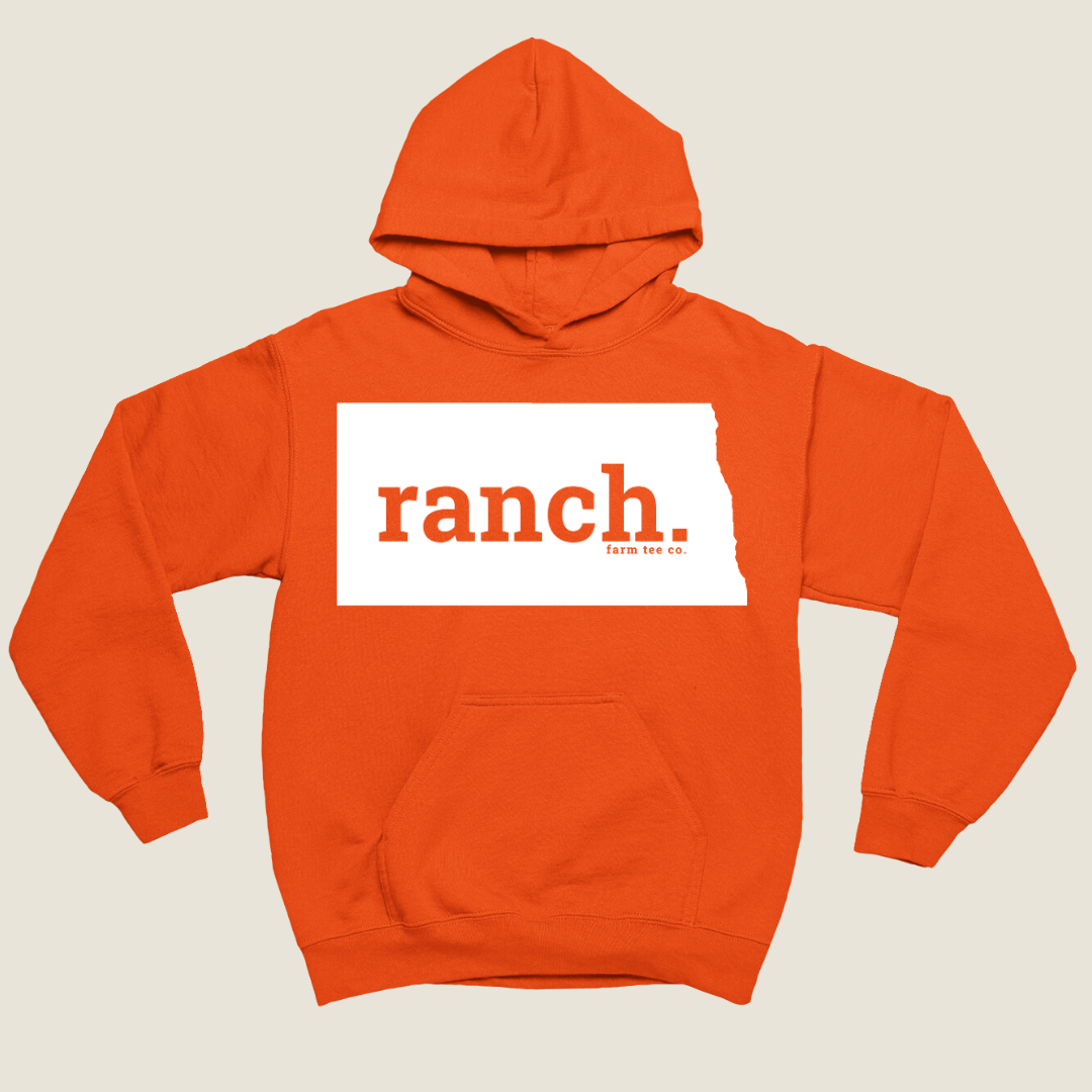 North Dakota RANCH Safety Orange Hoodie
