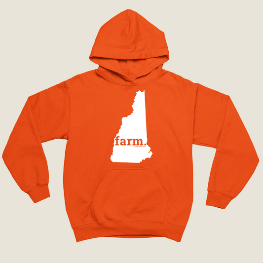 New Hampshire FARM Safety Orange Hoodie