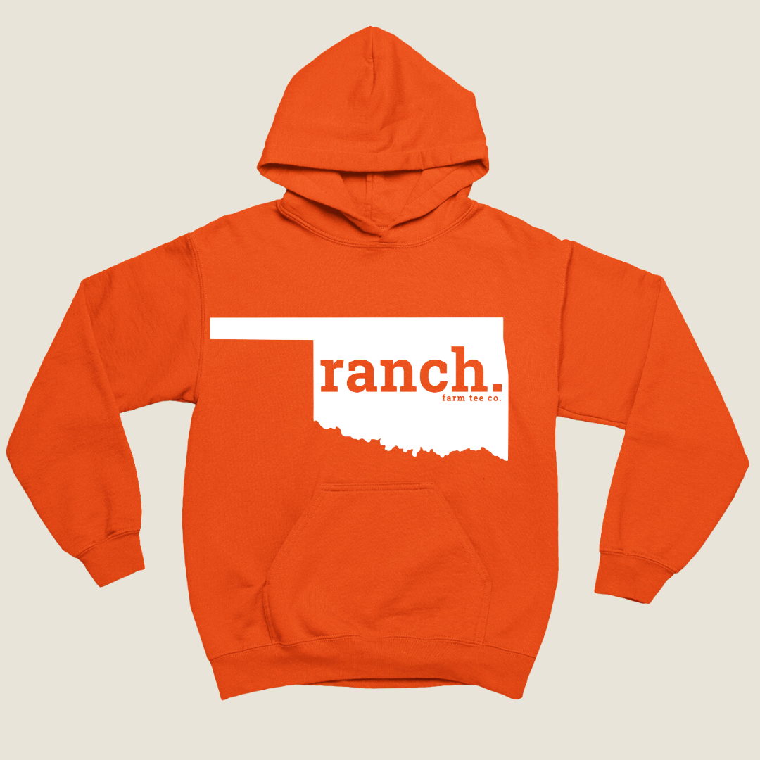 Oklahoma RANCH Safety Orange Hoodie