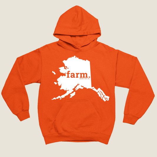 Alaska FARM Safety Orange Hoodie