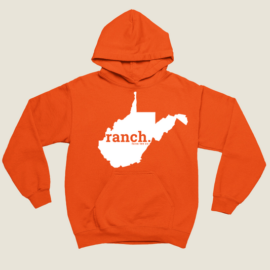 West Virginia RANCH Safety Orange Hoodie
