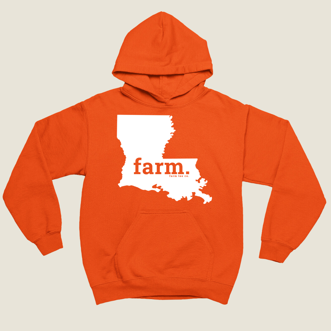Louisiana FARM Safety Orange Hoodie