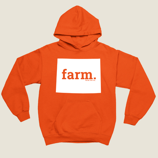 Wyoming FARM Safety Orange Hoodie