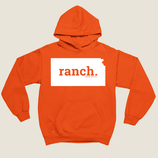 Kansas RANCH Safety Orange Hoodie