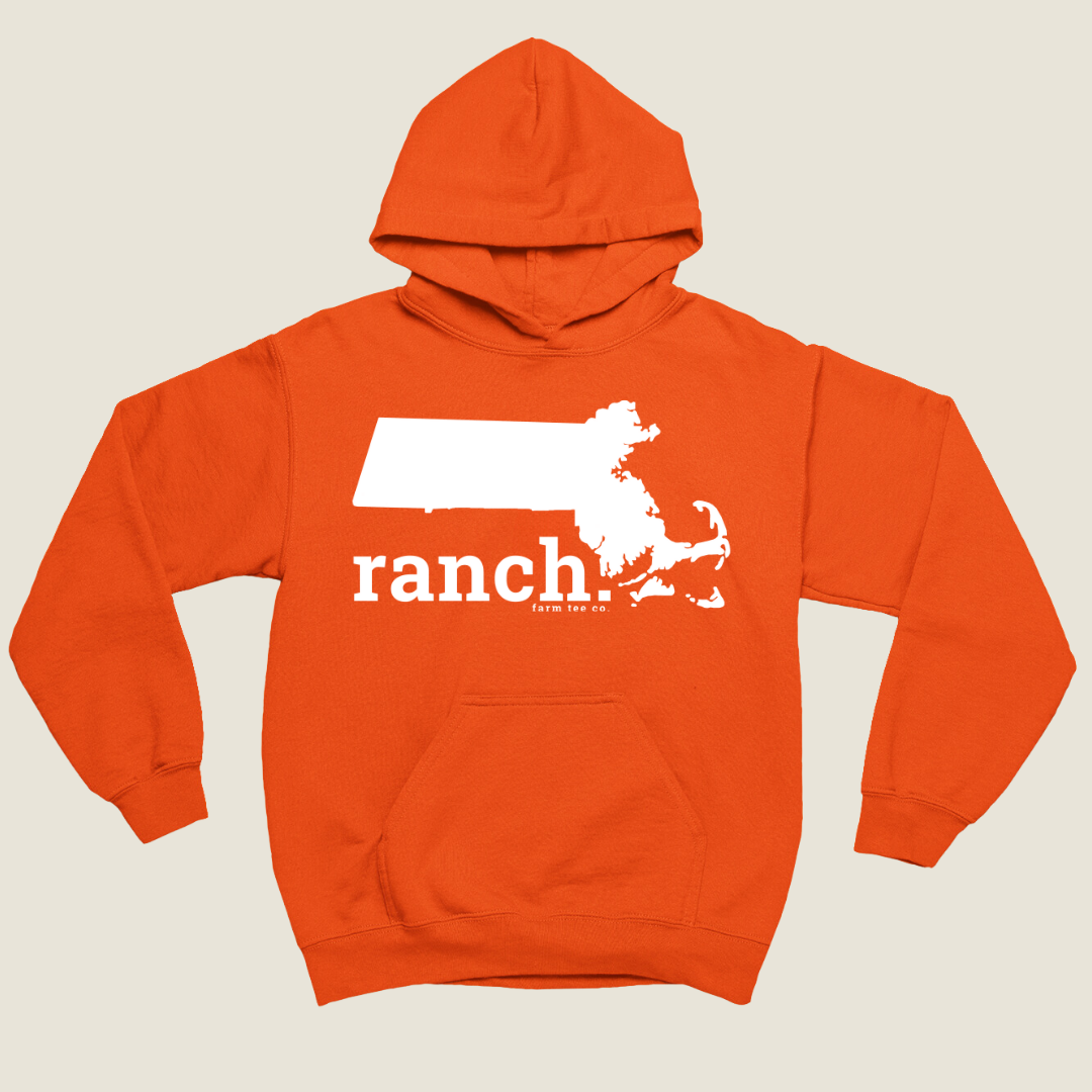 Massachusetts RANCH Safety Orange Hoodie