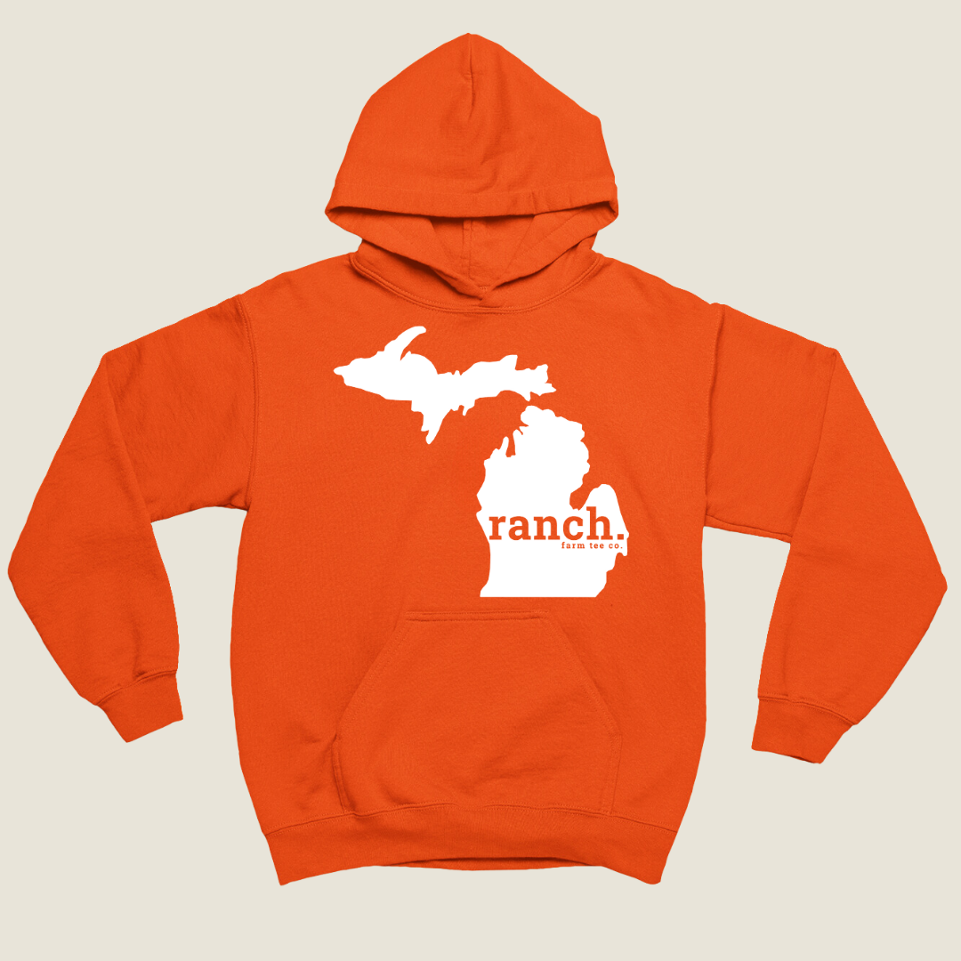 Michigan RANCH Safety Orange Hoodie