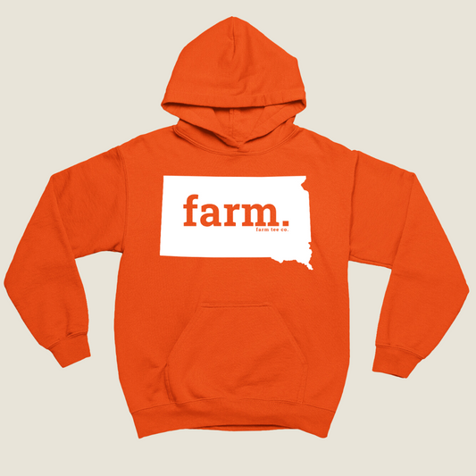 South Dakota FARM Safety Orange Hoodie