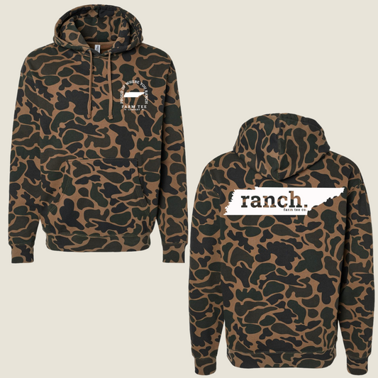 Tennessee RANCH Casual Camo Hoodie