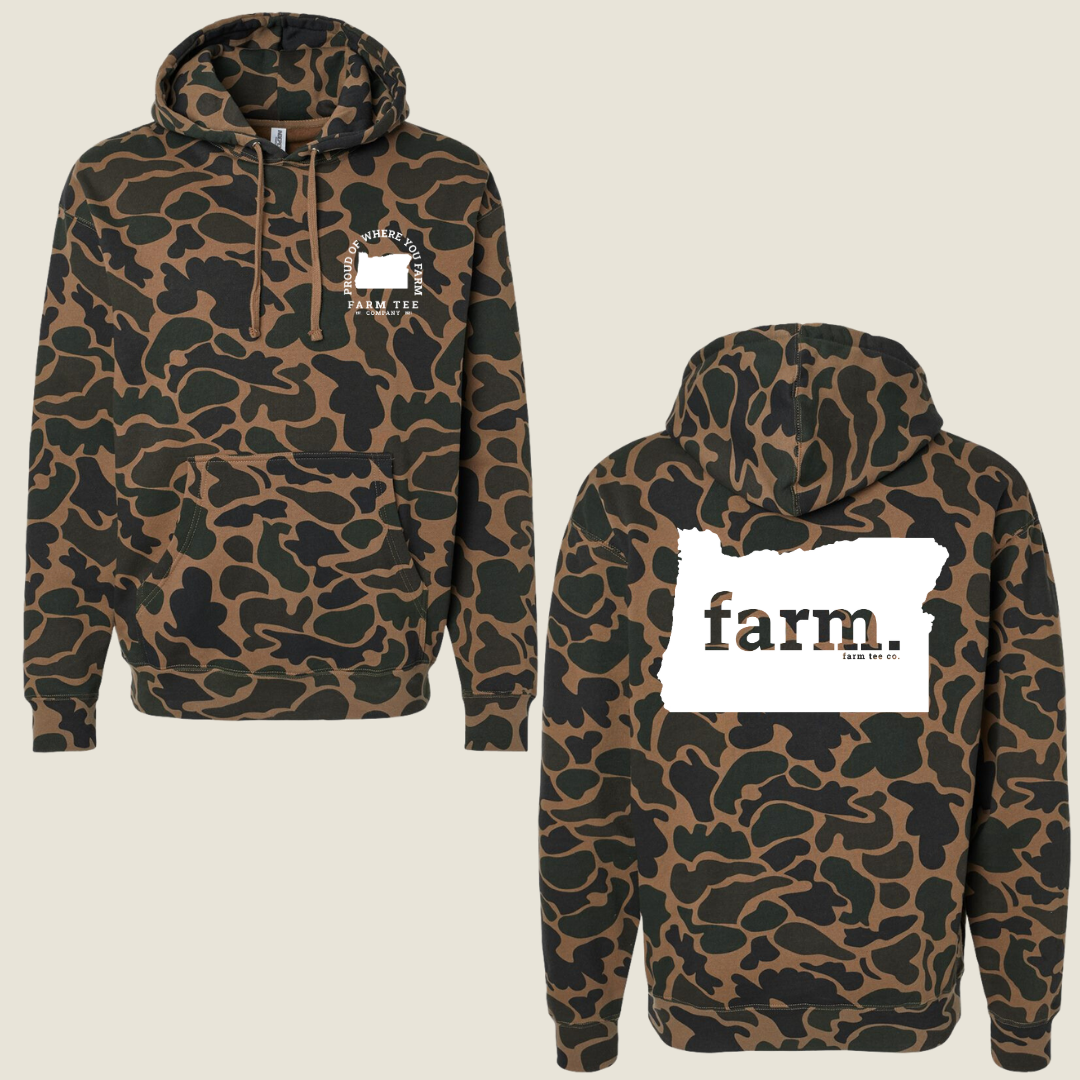 Oregon FARM Casual Camo Hoodie