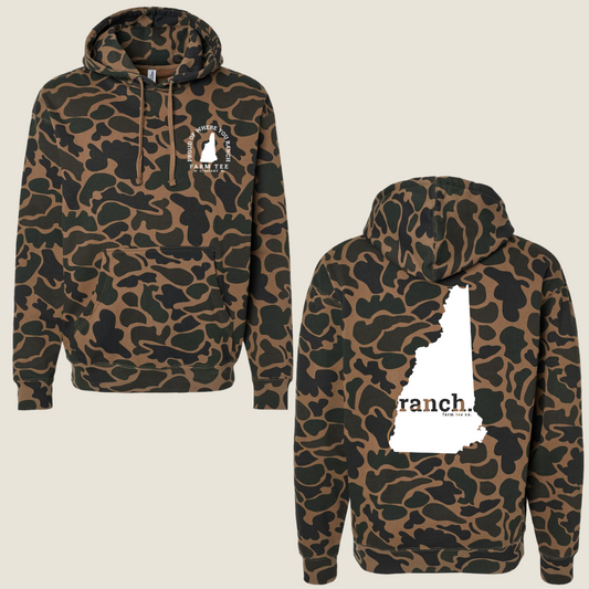 New Hampshire RANCH Casual Camo Hoodie