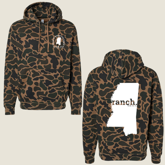 Mississippi RANCH Casual Camo Hoodie