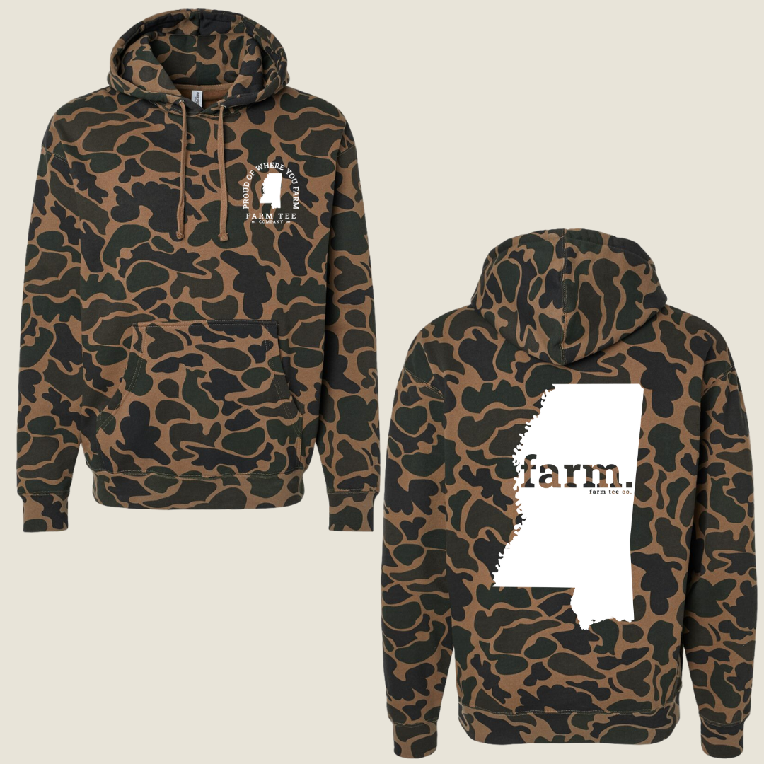 MISSISSIPPI FARM Casual Camo Hoodie
