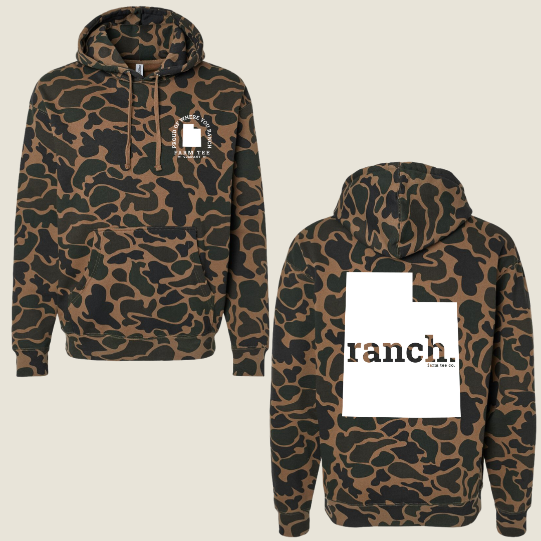 Utah RANCH Casual Camo Hoodie