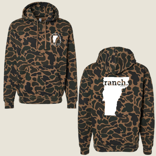 Vermont RANCH Casual Camo Hoodie