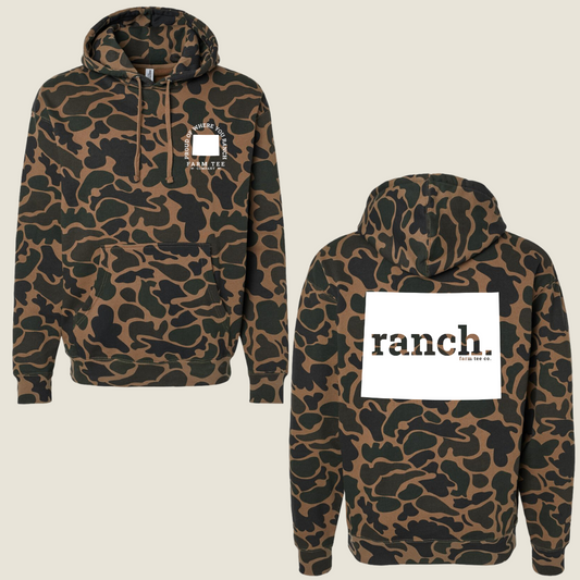 Wyoming RANCH Casual Camo Hoodie