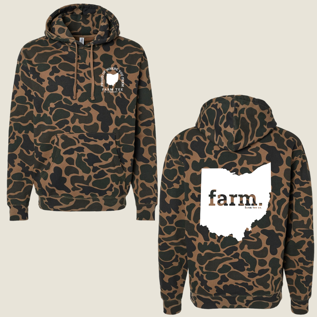 Ohio FARM Casual Camo Hoodie