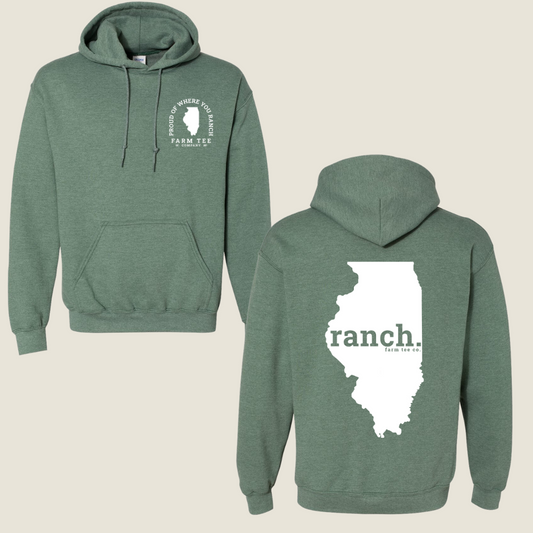 Illinois RANCH Casual Hoodie