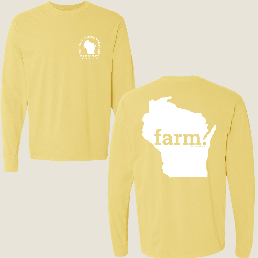 Wisconsin FARM Casual Long Sleeve Tee
