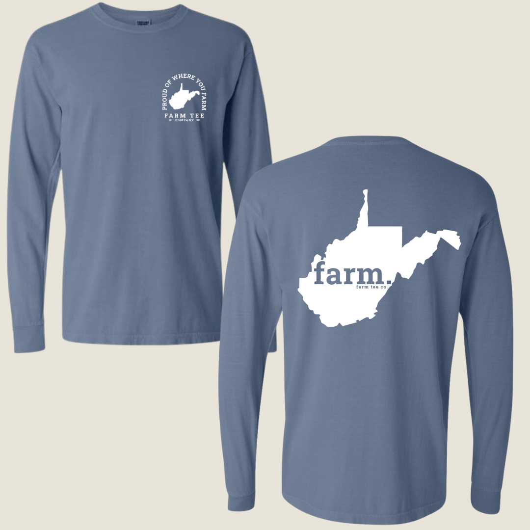 West Virginia FARM Casual Long Sleeve Tee