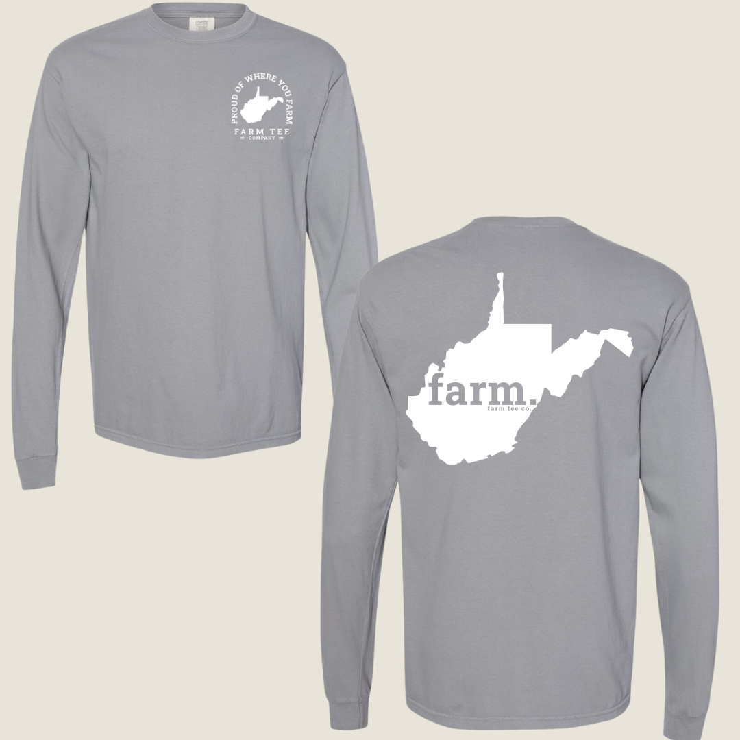 West Virginia FARM Casual Long Sleeve Tee