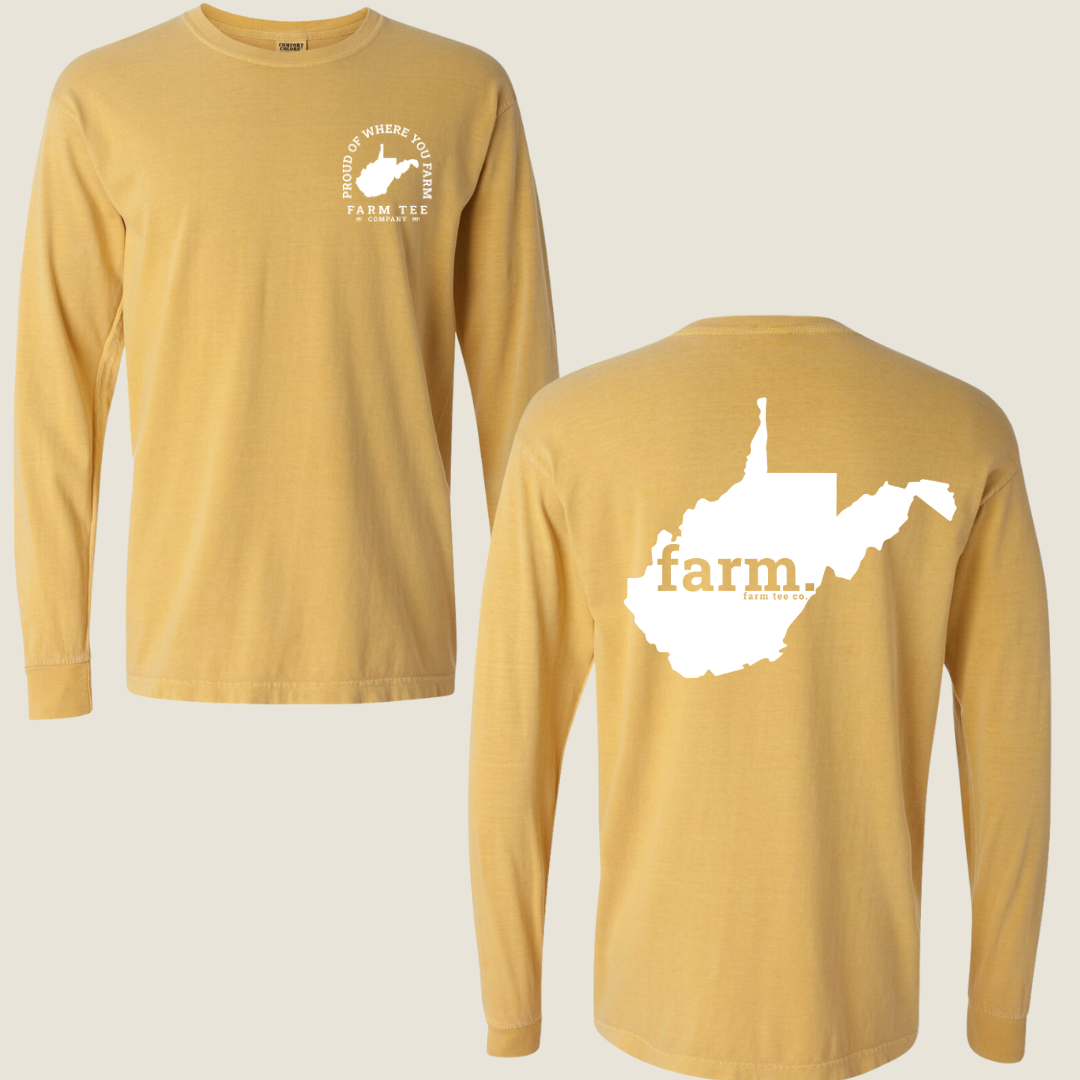 West Virginia FARM Casual Long Sleeve Tee