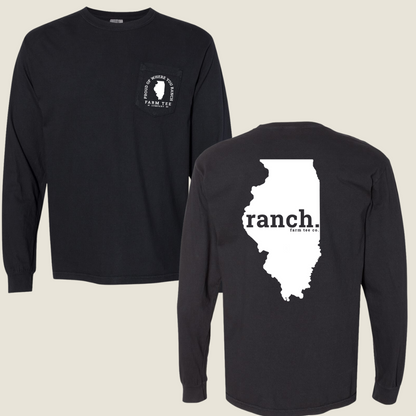 Illinois RANCH Pocket Long Sleeve Tee