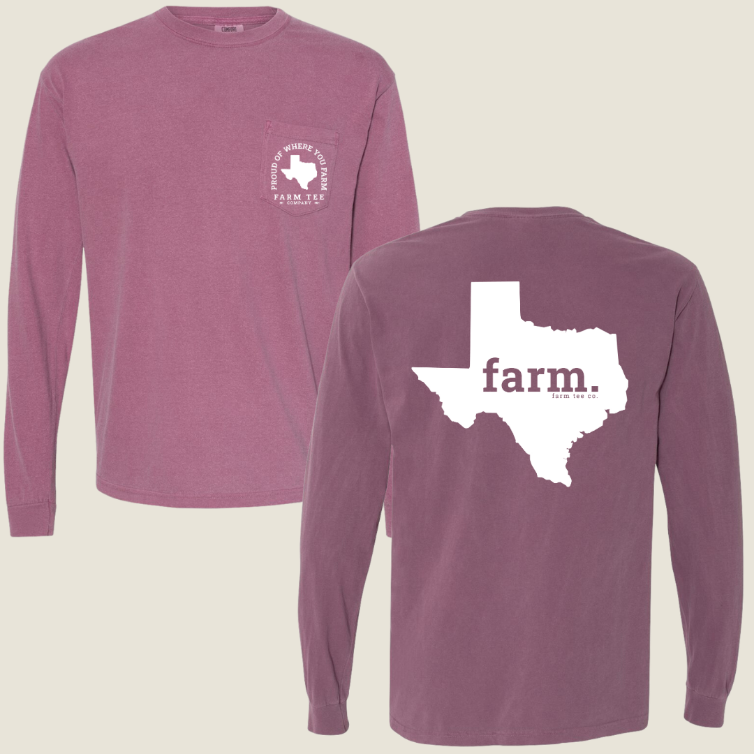 Texas FARM Pocket Long Sleeve Tee