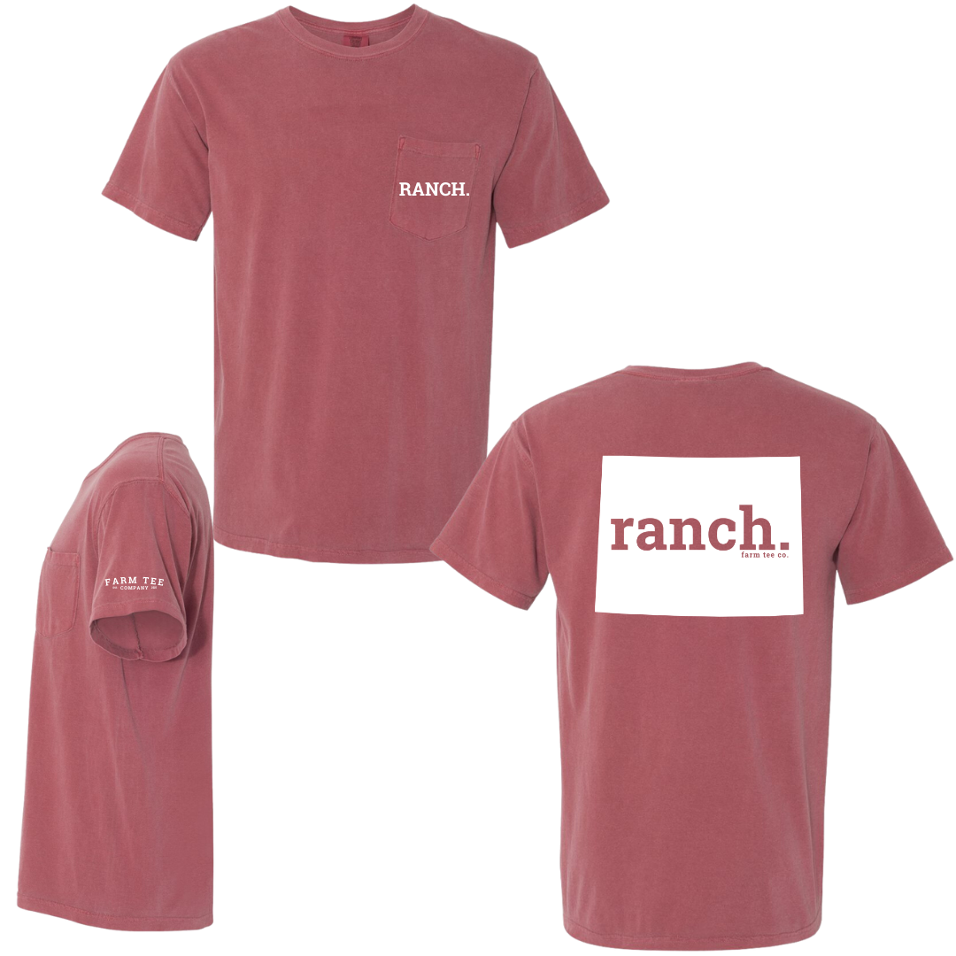 Wyoming RANCH Pocket Tee