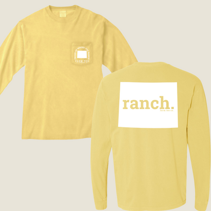 Wyoming RANCH Pocket Long Sleeve Tee