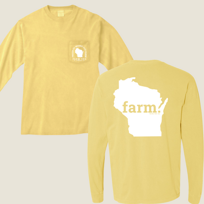 Wisconsin FARM Pocket Long Sleeve Tee