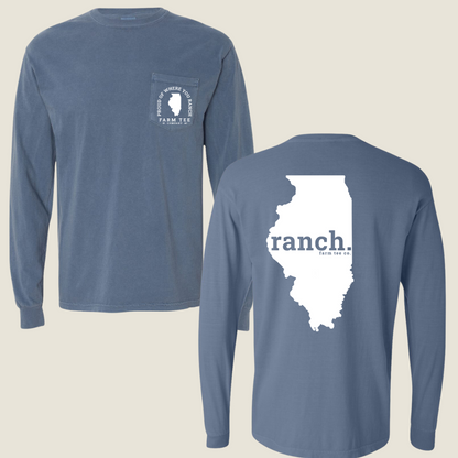 Illinois RANCH Pocket Long Sleeve Tee